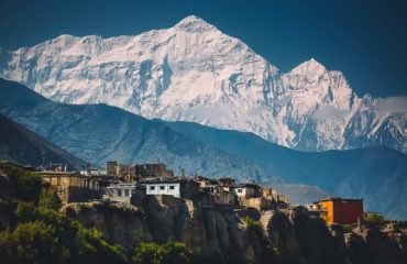Rural life in front of Incredible Himalayas