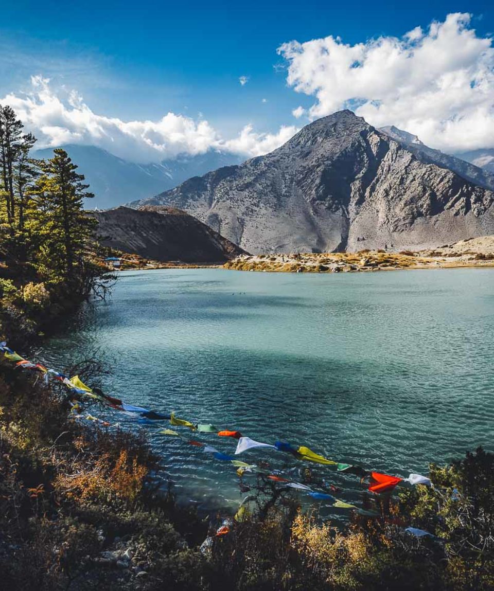 Dhumba Lake, Jomsom, Himalaya mountains of Nepal